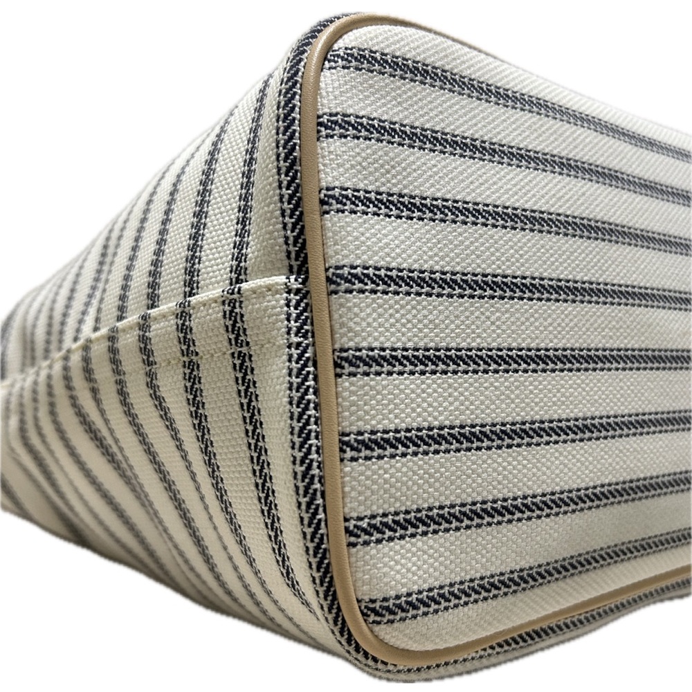 COACH X Saint James Legacy Weekend Tote in Ticking Stripe Canvas w/Leather Trim - Picture 10 of 16